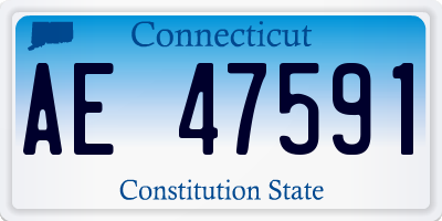 CT license plate AE47591