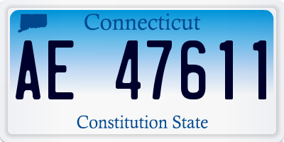CT license plate AE47611