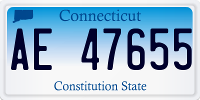 CT license plate AE47655