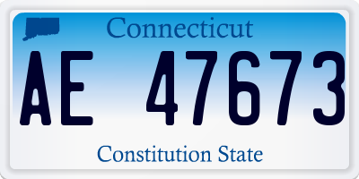 CT license plate AE47673