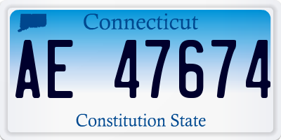 CT license plate AE47674