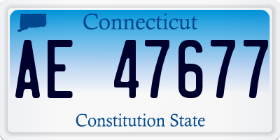 CT license plate AE47677