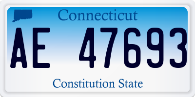 CT license plate AE47693