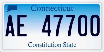 CT license plate AE47700