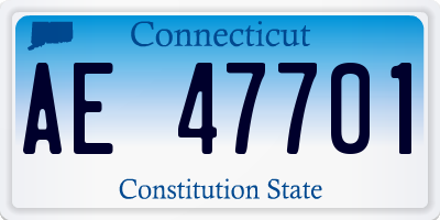 CT license plate AE47701