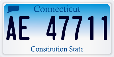 CT license plate AE47711