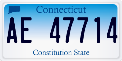 CT license plate AE47714