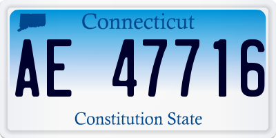 CT license plate AE47716