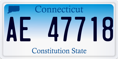 CT license plate AE47718