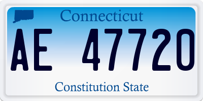 CT license plate AE47720