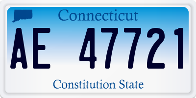 CT license plate AE47721