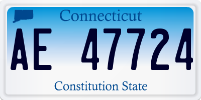 CT license plate AE47724