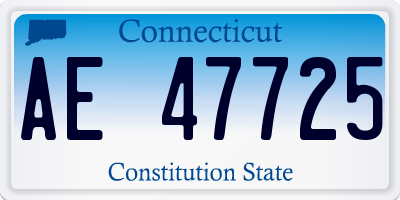 CT license plate AE47725