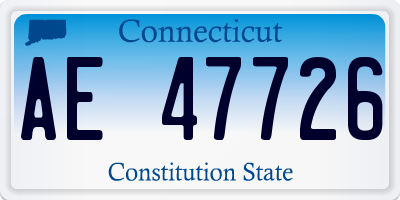 CT license plate AE47726