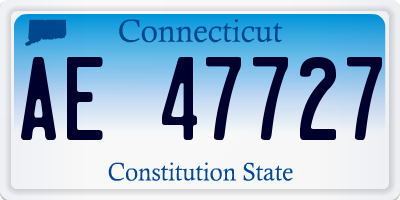 CT license plate AE47727