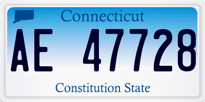 CT license plate AE47728