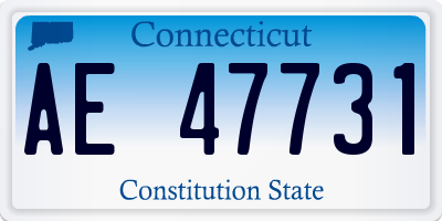 CT license plate AE47731