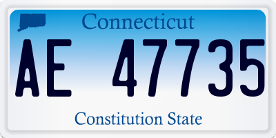 CT license plate AE47735