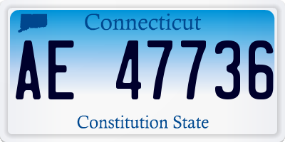 CT license plate AE47736