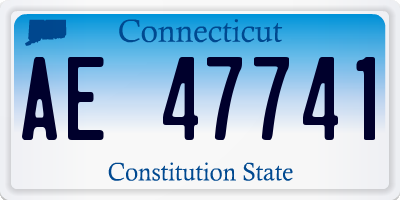 CT license plate AE47741