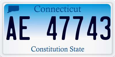 CT license plate AE47743