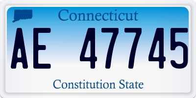 CT license plate AE47745