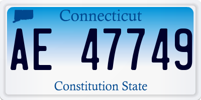 CT license plate AE47749