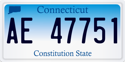 CT license plate AE47751