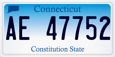 CT license plate AE47752