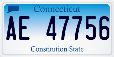 CT license plate AE47756