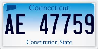 CT license plate AE47759