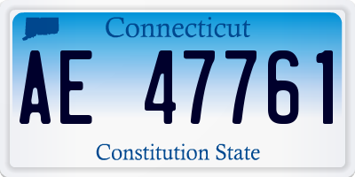 CT license plate AE47761