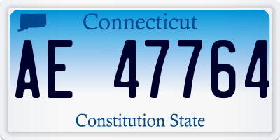 CT license plate AE47764