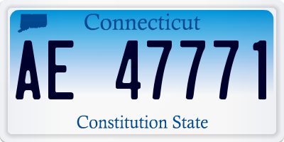 CT license plate AE47771
