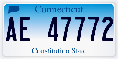 CT license plate AE47772