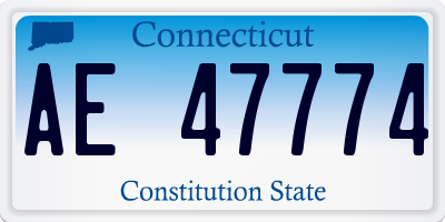 CT license plate AE47774