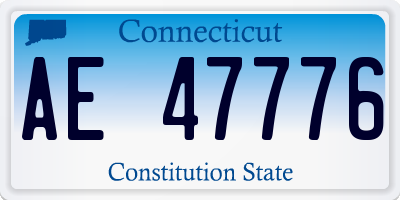 CT license plate AE47776