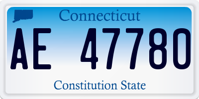 CT license plate AE47780