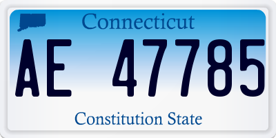 CT license plate AE47785