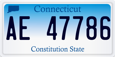 CT license plate AE47786