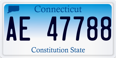 CT license plate AE47788