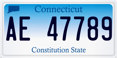 CT license plate AE47789