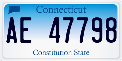 CT license plate AE47798