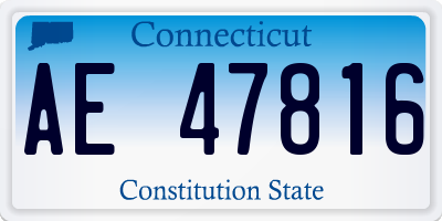 CT license plate AE47816