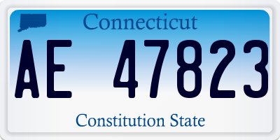CT license plate AE47823