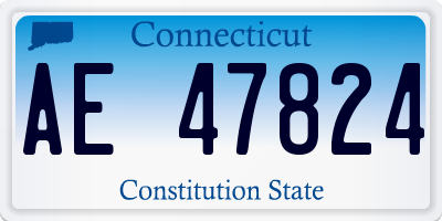 CT license plate AE47824