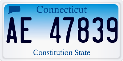 CT license plate AE47839