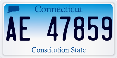 CT license plate AE47859