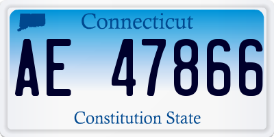 CT license plate AE47866