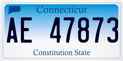 CT license plate AE47873